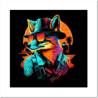 Fox Neon Art Posters and Art